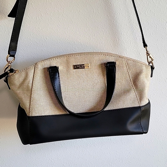 Kate Spade black & tan purse - Picture 1 of 11